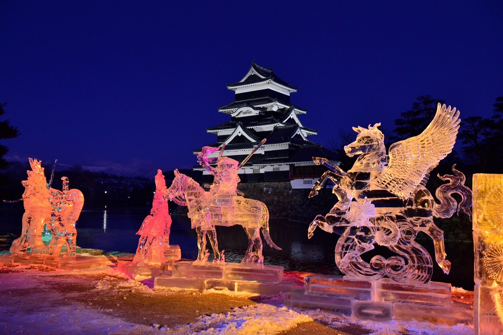 Matsumoto Castle's Ice Sculpture Festival